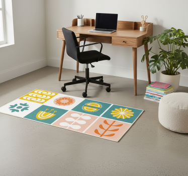 Vinylmatta geometrisk norsk azulejo - Tenstickers