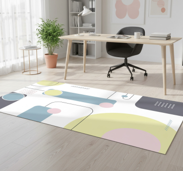 Vinylmatta geometrisk pastell geometrisk bakgrund - Tenstickers