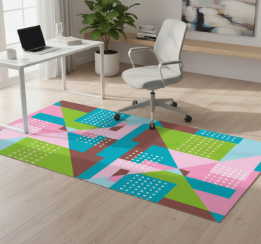 Vinylmatta geometrisk pastell geometriskt mönster - Tenstickers