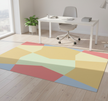 Vinylmatta geometrisk pastellfärgade block - Tenstickers