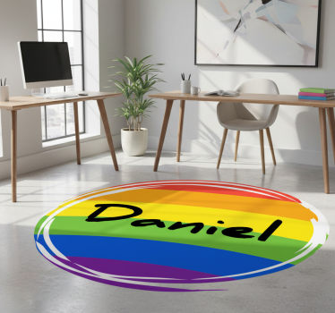 Vinylmatta geometrisk personlig regnbågscirkel - Tenstickers