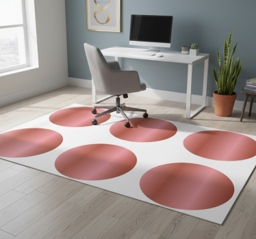 Vinylmatta geometrisk roséguld prickar - Tenstickers