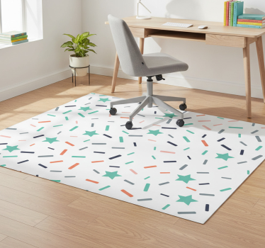 Vinylmatta geometrisk stjärnor och konfetti - Tenstickers
