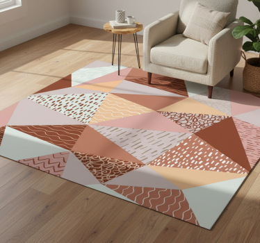 Vinylmatta geometrisk triangelkomposition - Tenstickers