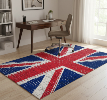 Vinylmatta geometrisk uk grunge flag - Tenstickers