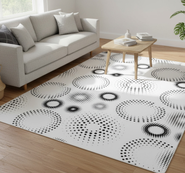 Vinylmatta geometrisk utan sömmar prickar - Tenstickers