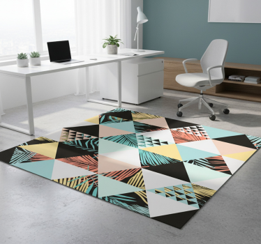 Vinylmatta geometrisk djungeltrianglar - Tenstickers