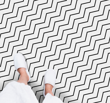Vinylmatta geometrisk zigzag trend - Tenstickers