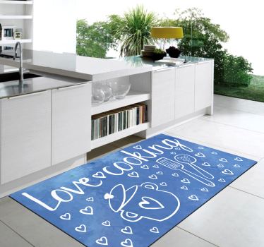 Vinylmatta - jag älskar matlagning - Tenstickers