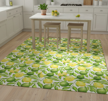 Vinylmatta kök citrusar och lime - Tenstickers