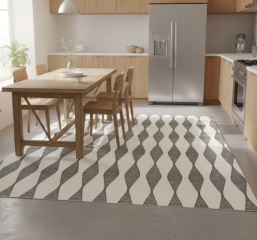 Vinylmatta kök rabaul ikaat beige motiv - Tenstickers