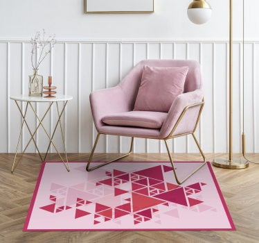 Vinylmatta moderna trianglar röd - Tenstickers