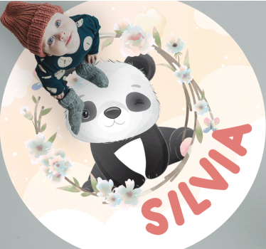 Vinylmatta namn söt panda konst - Tenstickers