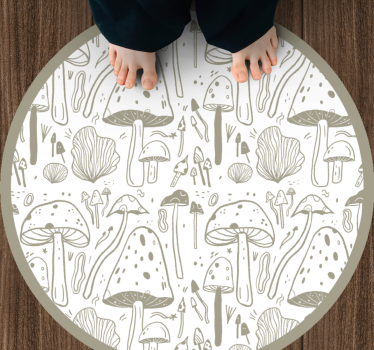 Vinylmatta natur svampmotiv - Tenstickers