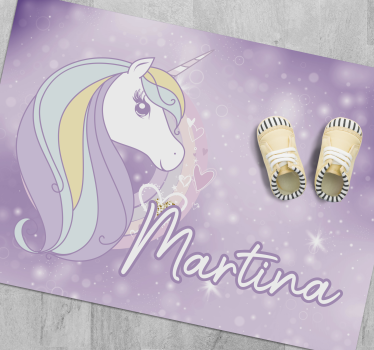 Vinylmatta unicorn drömlandet - Tenstickers