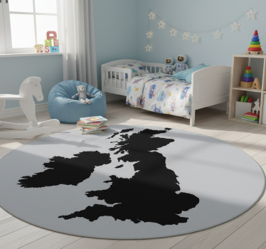 Vinylmatta världskarta enfärgad england - Tenstickers