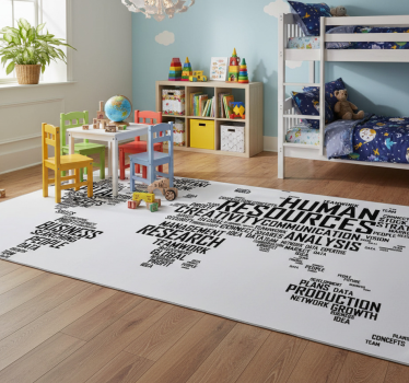 Vinylmatta världskarta för företag - Tenstickers