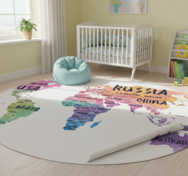 Vinylmatta världskarta väggdekal med text - Tenstickers