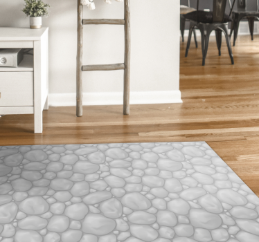 Vita stenar mosaik vinylgolv - Tenstickers
