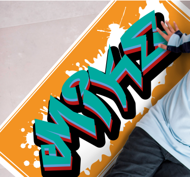 Wild style king graffiti personlig vinylmatta - Tenstickers