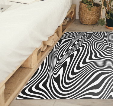 Zebra 3d-effekt matta med tryck - Tenstickers