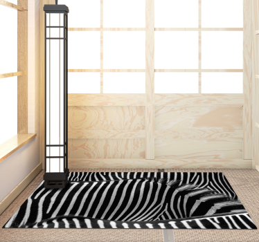 Zebra hud djurtryck vinylmatta - Tenstickers