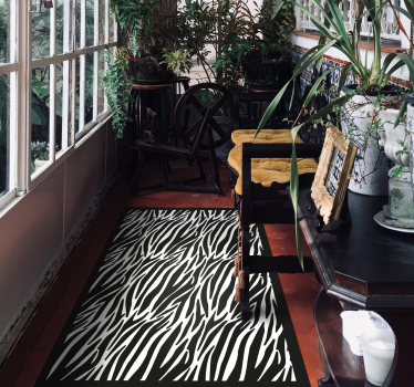 Zebra rand Vinylmatta djurtryck - Tenstickers