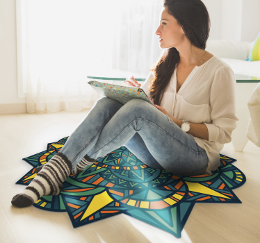Zen mandala vinylmatta - Tenstickers