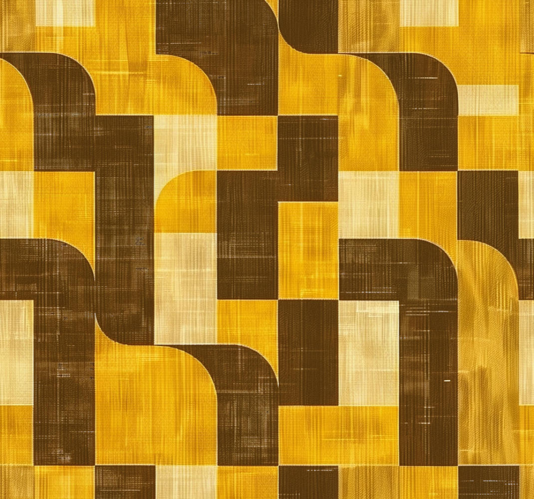 Art déco-stil Vinylmatta Gul - Tenstickers