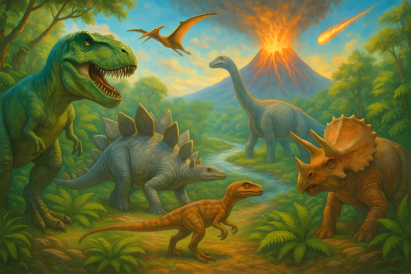 Dinosauriernas utrotning Vinylmatta djur - Tenstickers