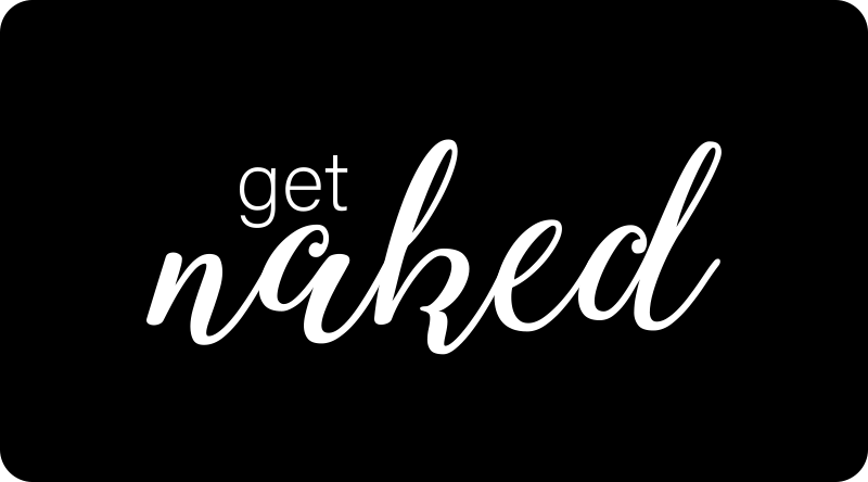 get naked text Vinylmatta badrum - Tenstickers