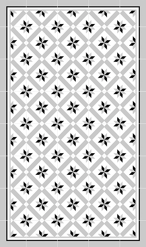 Hydraulisk grå Vinylmatta Kök - Tenstickers