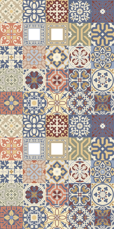 Flerfärgad hydraulisk Vinylmatta Kök - Tenstickers