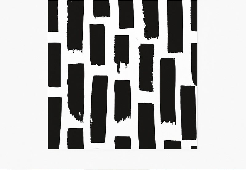 Moderna penseldrag Vinylmatta fyrkant - Tenstickers