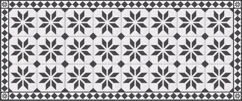 Gammaldags matta Vinylmatta Mosaik - Tenstickers