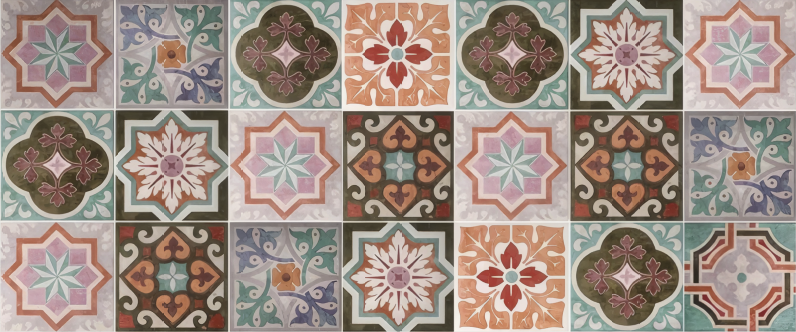 Piastrellisk siciliansk Vinylmatta Mosaik - Tenstickers