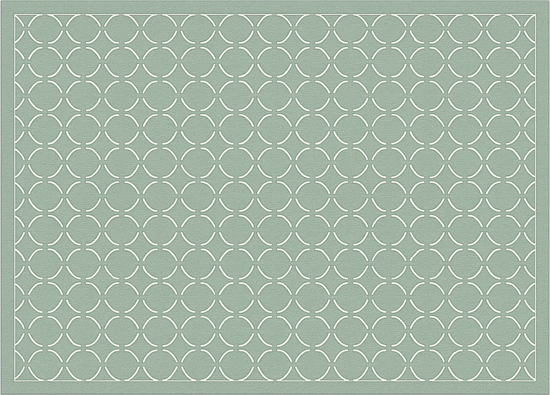 Vinylmatta kök dämpad celadon galler - Tenstickers
