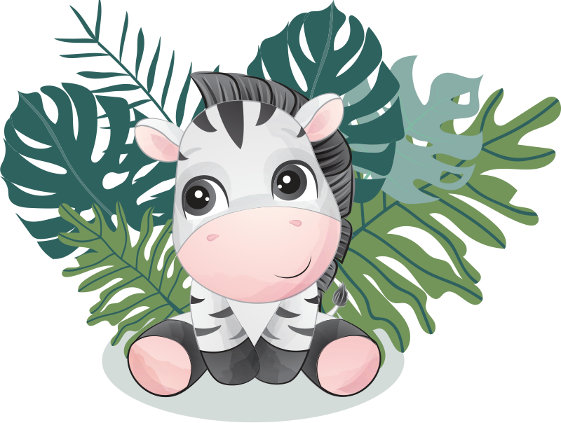 Vinylmatta djur vild afrika zebra - Tenstickers