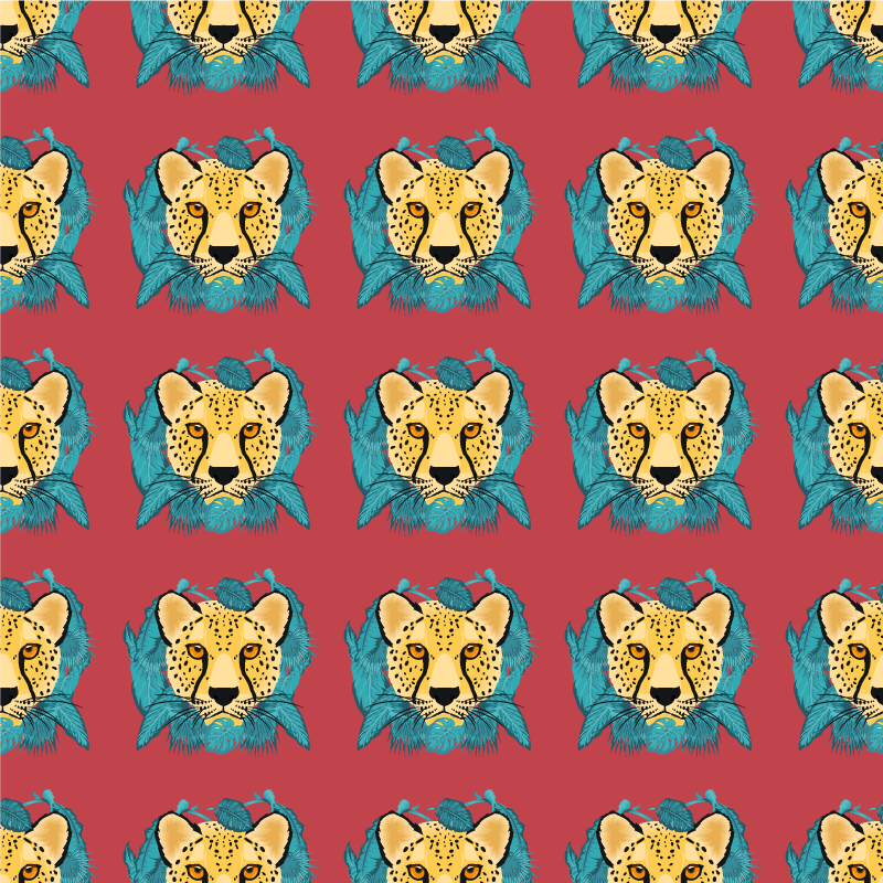 Vinylmatta djur orientalisk leopardgrafik - Tenstickers