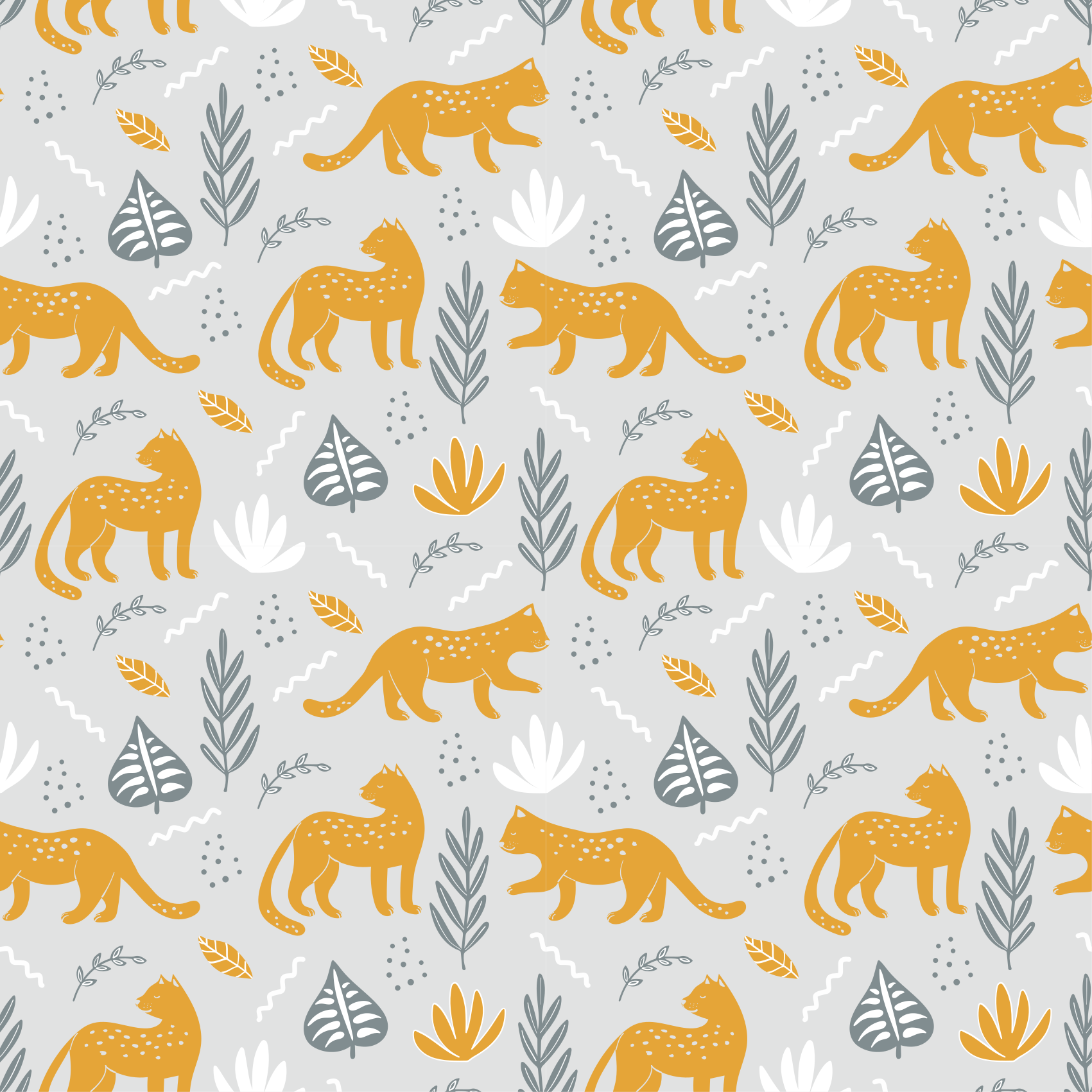 Vinylmatta djur leopardgång ljus bakgrundsmönster - Tenstickers