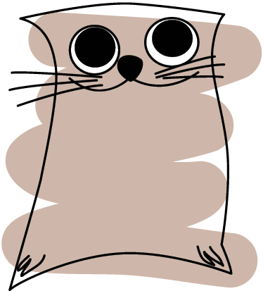 Vinylmatta djur brunmålad katt - Tenstickers