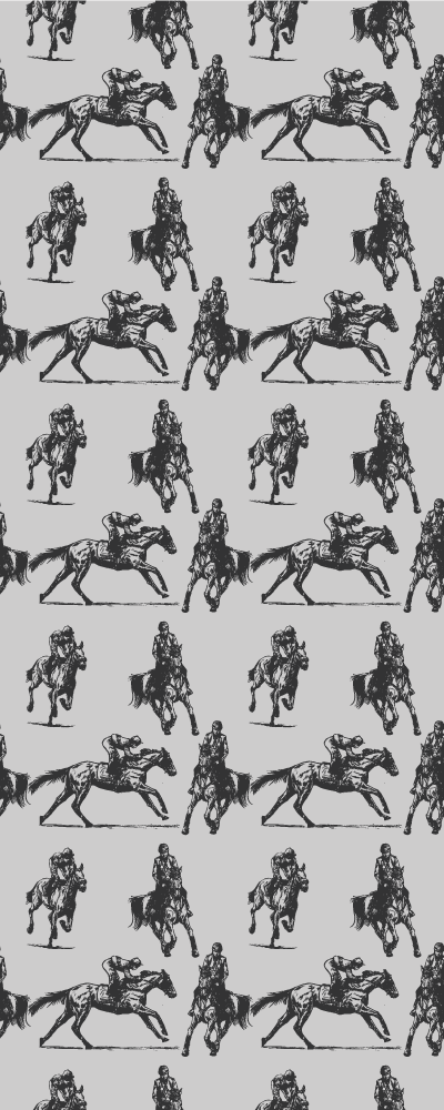 Vinylmatta djur grå hästar i olika positioner - Tenstickers