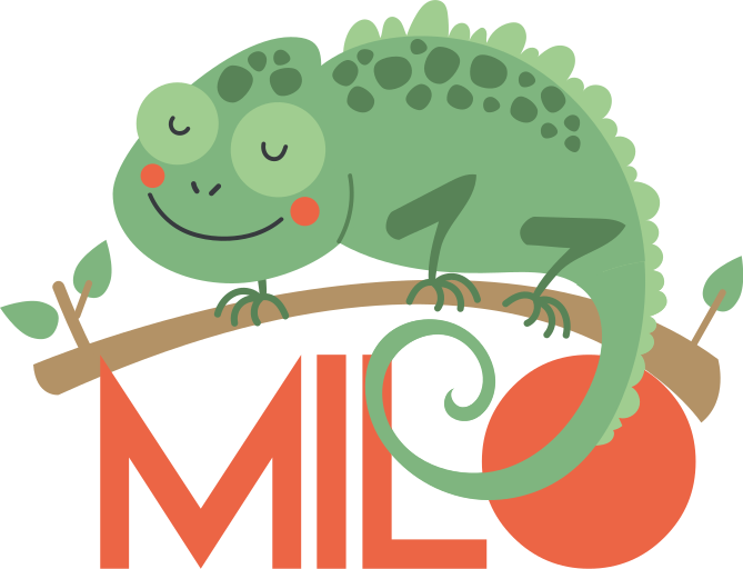 Vinylmatta djur kameleont med namn - Tenstickers