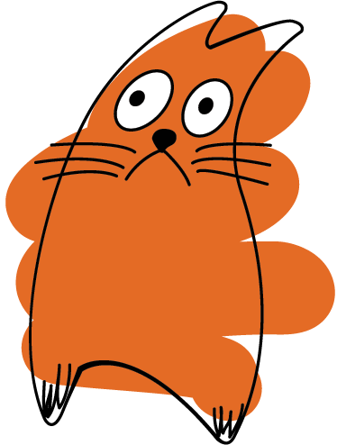 Vinylmatta djur orange original silhuett - Tenstickers
