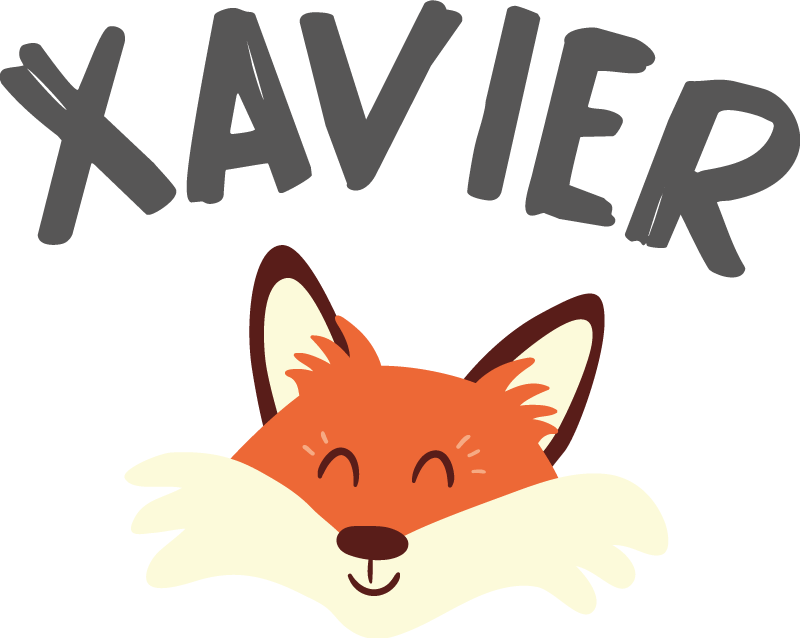 Vinylmatta djur spelande rävhuvud - Tenstickers