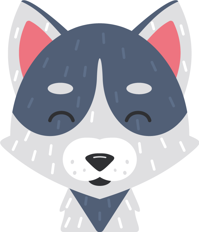 Vinylmatta djur glada djuransikten - Tenstickers