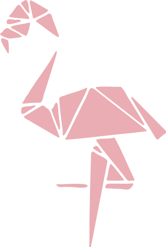 Vinylmatta djur stiligt flamingo design - Tenstickers