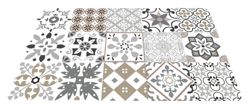 Vinylmatta kök geometrisk plattmosaik - Tenstickers