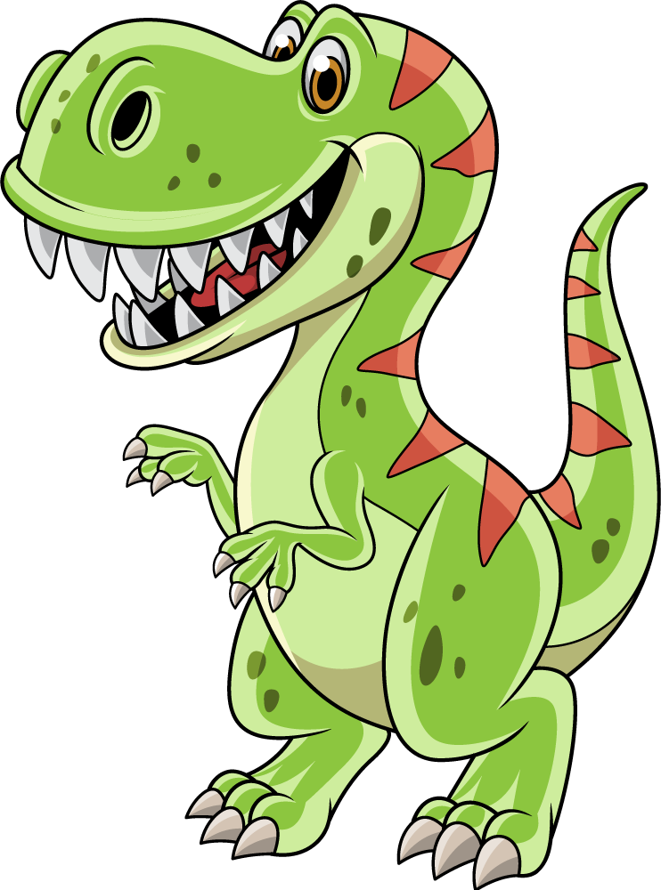 Vinylmatta djur cartoon tyrannosaurus rex - Tenstickers