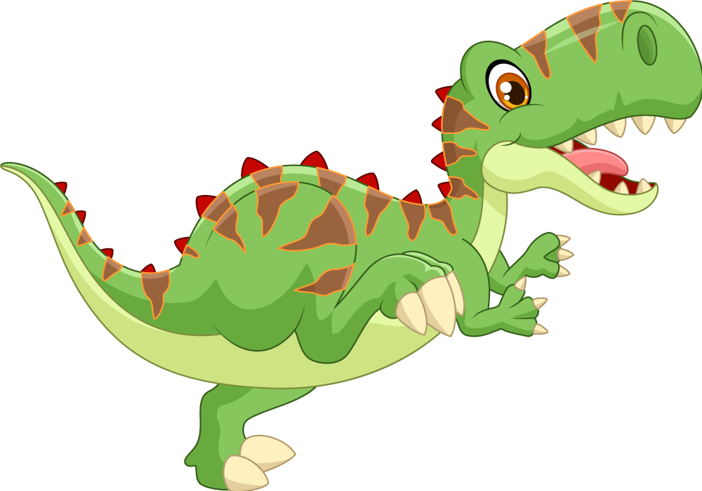 Vinylmatta djur vänlig dinosauriekaraktär - Tenstickers